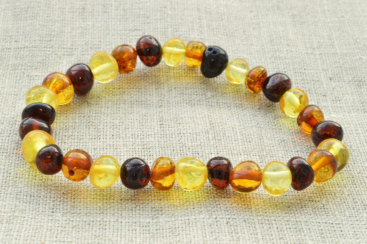 Natural Baltic Amber Bracelet Polished BQ