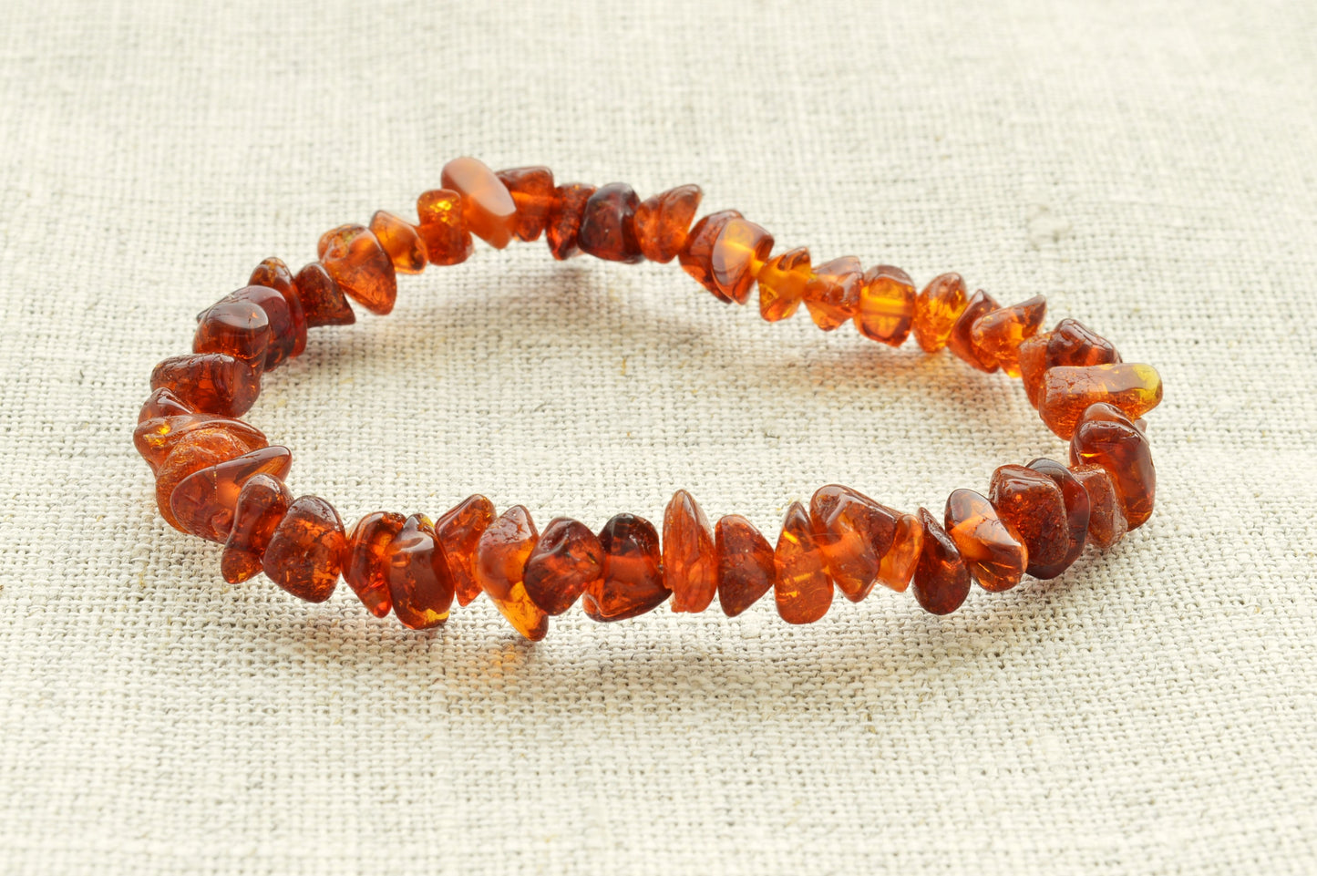 Natural Baltic Amber Bracelet Polished Chips