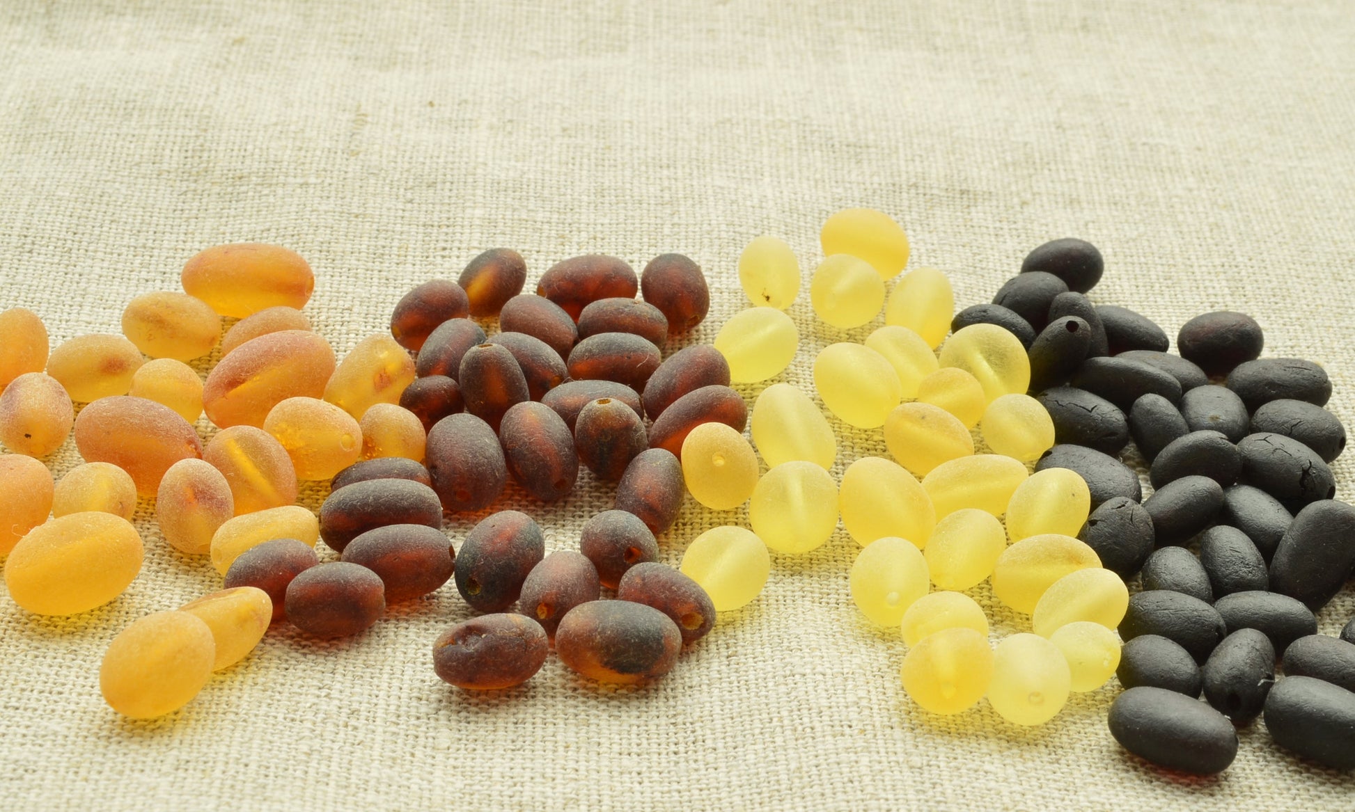 natural baltic amber loose beads oblong raw unpolished mix