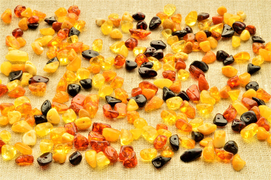 natural baltic amber polished chip beads